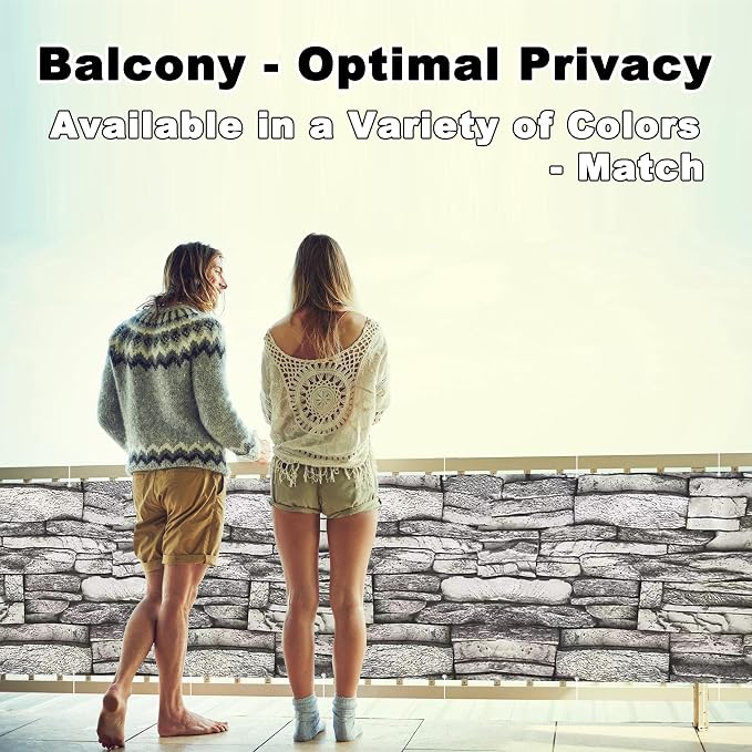 Privacy Screen 3.9' x 6.6' Durable UV-Resistant Garden Fence,