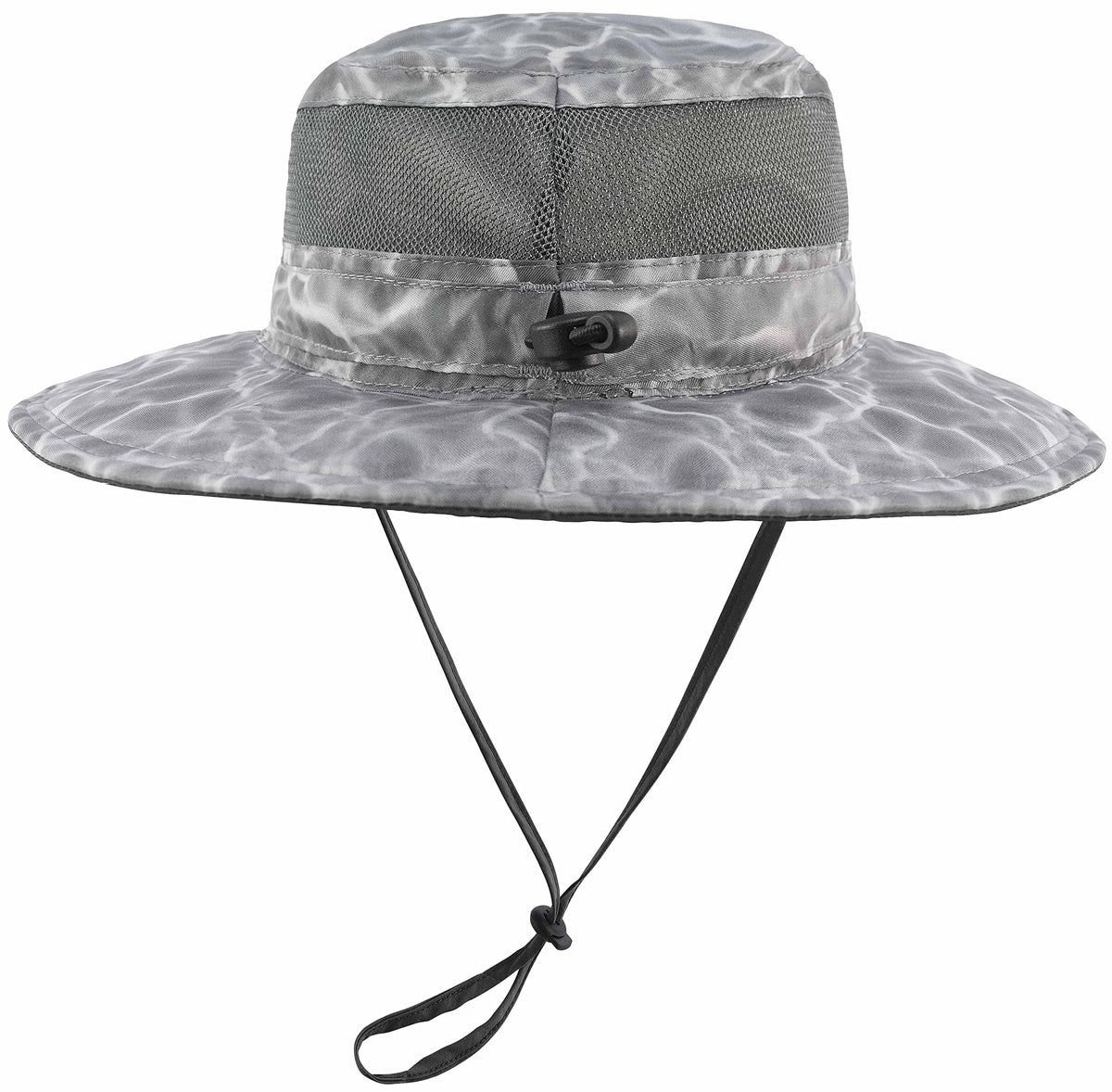 Fishoholic Fishing Hat - UPF50+ Sun Protection Wide Brim Bucket Hat with Straps