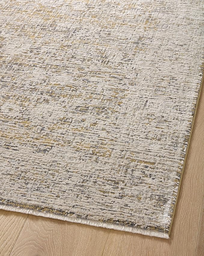 Loloi Amber Lewis Alie Collection ALE-05 Gold/Beige 2'-7'' x 7'-9'', .13'' Pile Height, Runner Rug