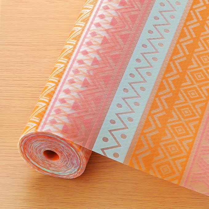 Cooyes Drawer and Shelf Liner, Non-Adhesive Shelf Liners for Kitchen Cabinets, Thick Strong Grip Mats for Desk, Shelves, Bathroom Drawers, Fridge, Cabinet Protection（23.6" W x 118" L）