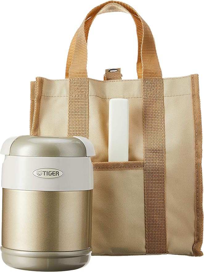 Tiger Corporation LWR-A072 Thermal Lunch Box, Champagne Gold