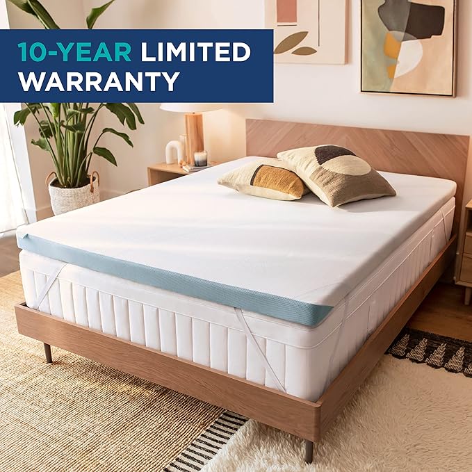 Tempur-Pedic TEMPUR-Adapt + Cooling 3-Inch California King Mattress Topper Medium Luxury Premium Foam, Washable Cover, Medium Cooling Topper,White