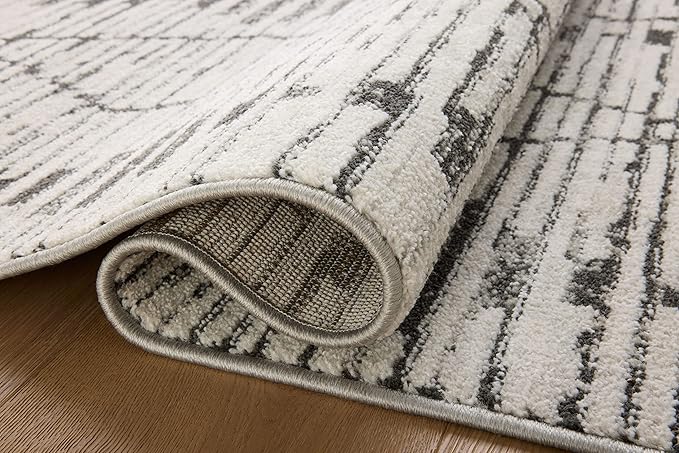 Loloi Kamala Collection KAM-02 Charcoal/Dove 2'-7" x 10'-0" Runner Rug
