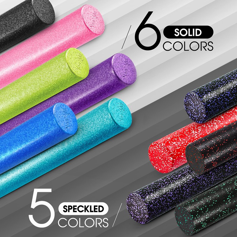 Yes4All High-Density EPP Round Back Roller Foam, Exercise Foam Roller for Yoga, & Pilates, Multiple Sizes and Colours, Turquoise - 36 inches