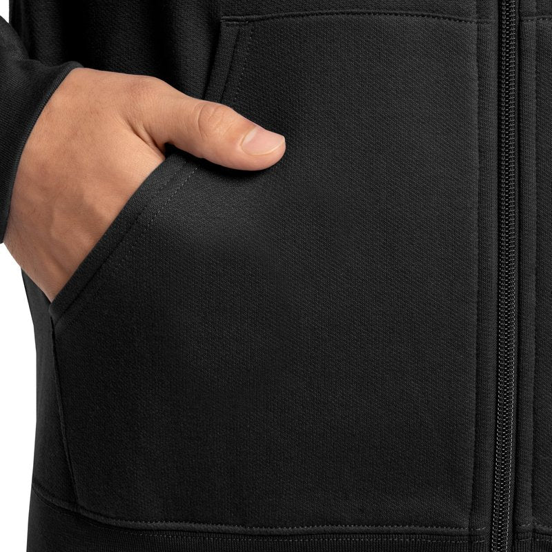Fruit of the Loom Men's Eversoft Fleece Sweatshirts & Hoodies, Full Zip-Black, Large