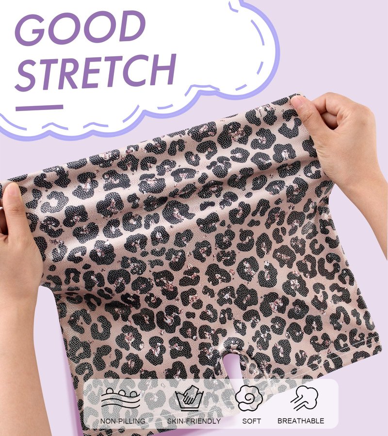 uideazone Girls Leopard Leotards for Gymnastics Size 6 Size 7 Sparkly Sequin One-Piece Ballet Unitards Kids Sequin Mesh Stitching‌ Athletic Biketards Size 6-7