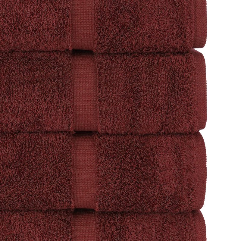 Chakir Turkish Linens | Hotel & Spa Quality 100% Cotton Premium Turkish Towels | Soft & Absorbent (8-Piece Towel Sets, Cranberry)