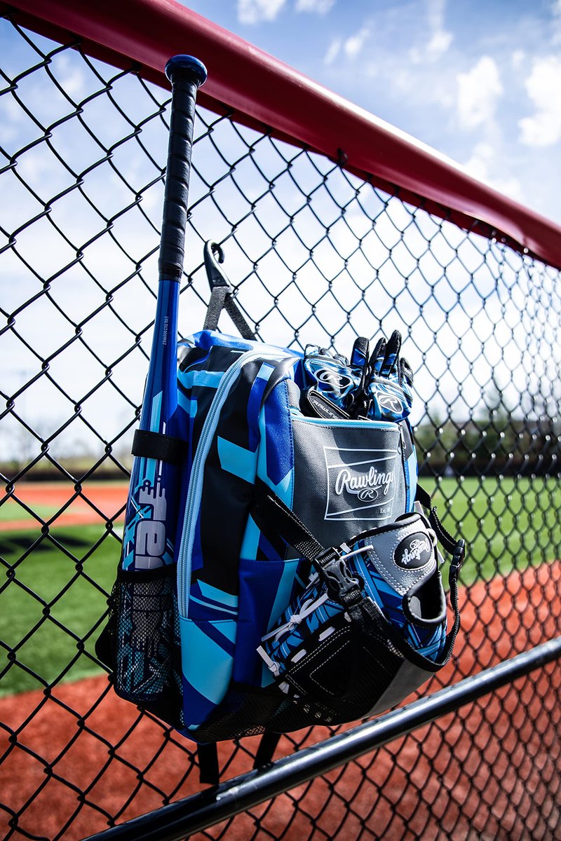 Rawlings | REMIX Backpack Equipment Bag | T-Ball & Youth Baseball / Softball | Royal