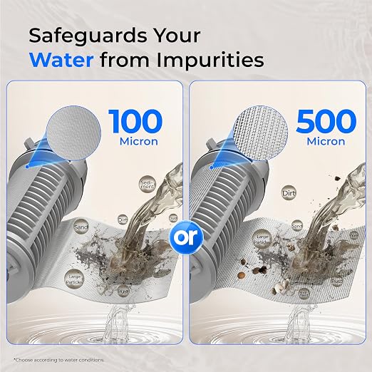 Waterdrop Spin Down Sediment Filter, Backwash Whole House Water Filter System
