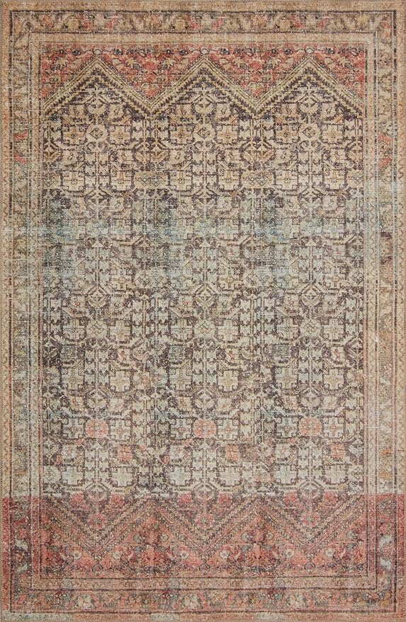 Loloi Loren Collection LQ-17 Charcoal/Multi 2'-6" x 7'-6" Runner Rug