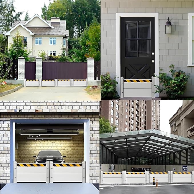 Flood Barriers for Home Exterior - Aluminum Alloy Outdoor Garage Doors Water Barriers for Flooding,H7.9 Inch/L21FT