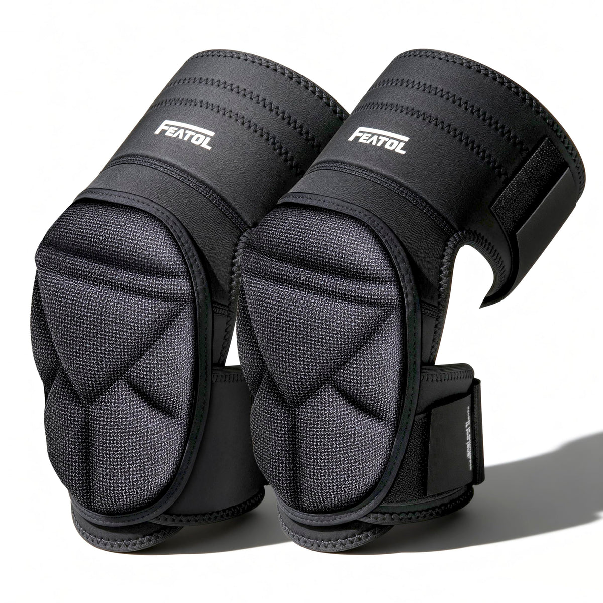 FEATOL Gardening Knee Pads for Women Men, Soft Foam Cushioning & Wear-Resistant Kneepads, Non-Slip Floor-Safe Protection for Flooring, Cleaning, Work