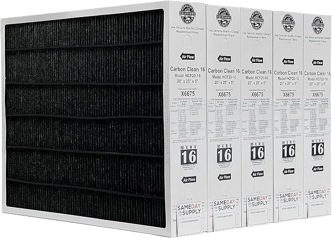 Lennox Healthy Climate X6675 20x25x5 Healthy Climate Carbon-Clean MERV 16