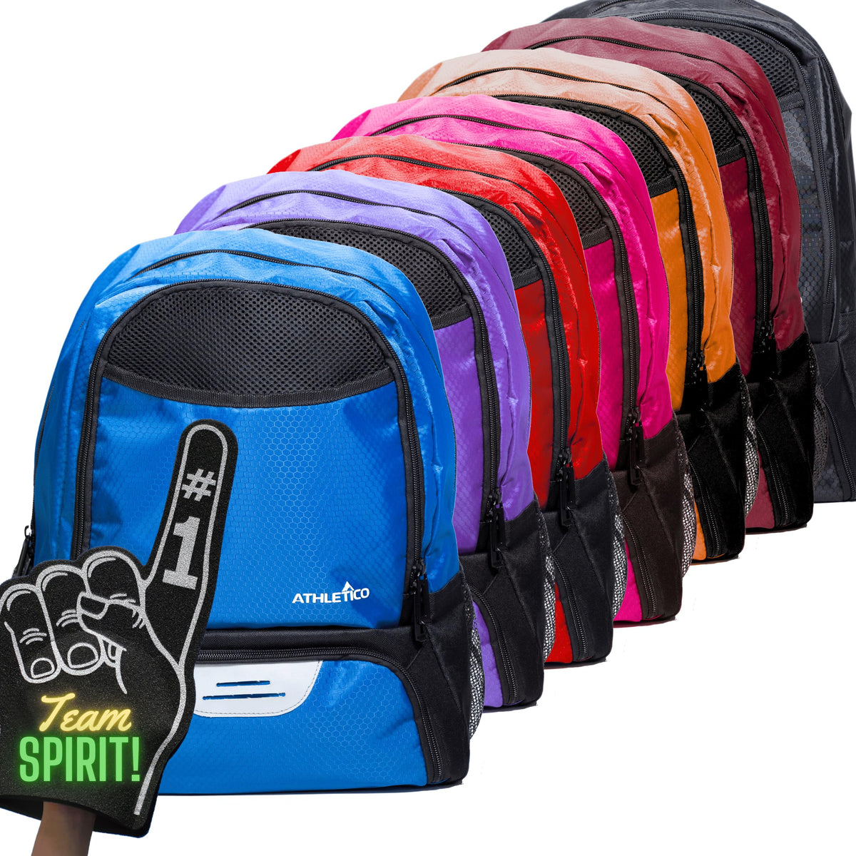 Athletico Youth Soccer Bag - Soccer Backpack & Bags for Basketball, Volleyball & Football | Includes Separate Cleat and Ball Compartment (Blue)