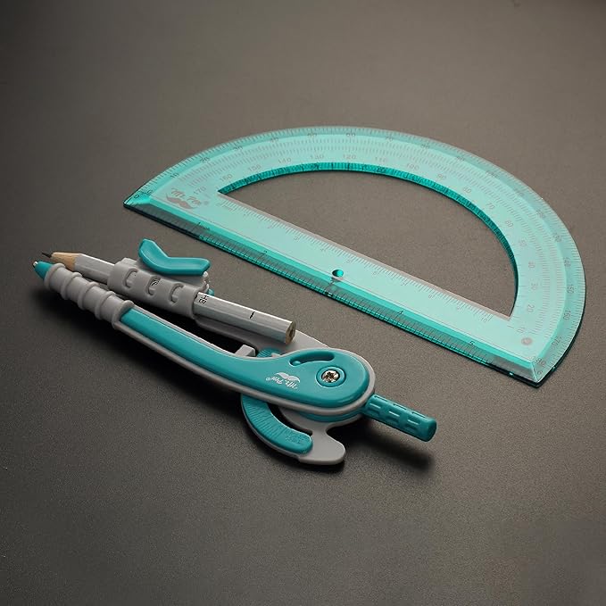 Mr. Pen- Compass and Protractor Set, Math Compass for Geometry and Drawing