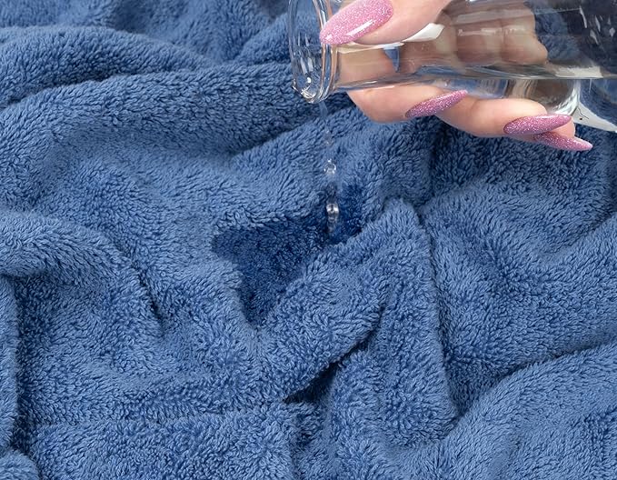 American Soft Linen 35x70 Jumbo Large Bath Towels, 600 GSM 100% Cotton Turkish Bath Sheet, Oversized Luxury Bath Towels for Bathroom Beach and Pool, Electric Blue