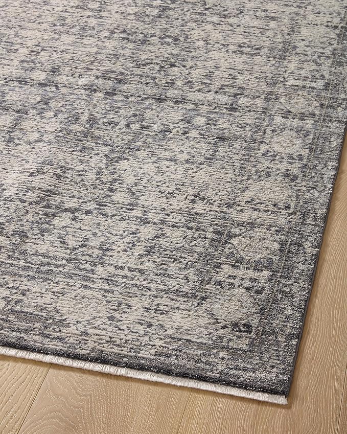 Loloi Amber Lewis Alie Collection ALE-03 Charcoal/Dove 7'-10'' x 10', .13'' Pile Height, Area Rug