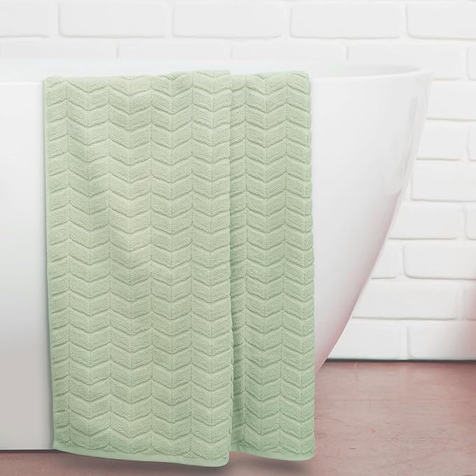Ultra Soft & Stylish 700 GSM Luxury Bath Towels - 100% Zero-Twist, Long-Staple Cotton - Remarkably Absorbent & Quick Drying - 6 Piece Towel Set (Eucalyptus Green)