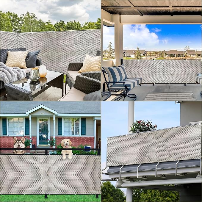 Privacy Screen 2.8' x 49.2' UV Protection 96% Privacy Screen Outdoor, Easy