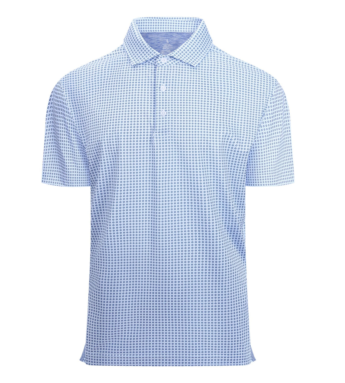 Mens Golf Shirt Moisture Wicking Classic Print Golf Shirts,Blue Ball,M