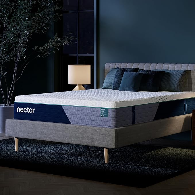 Nectar Premier Hybrid 13” Full Mattress - Medium Firm - Memory Foam & Innerspring Coils - Cooling Upgrade - 2” Pressure Relief Layer - Mattress in a Box - 365-Night Trial & Forever Warranty