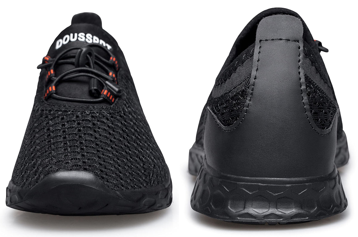 DOUSSPRT Men's Water Shoes Quick Dry for Beach Swim Pool Fishing Allblack