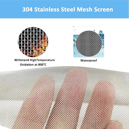 304 Stainless Steel Mesh Screen#40Mesh -Size:15.7"x47.2",