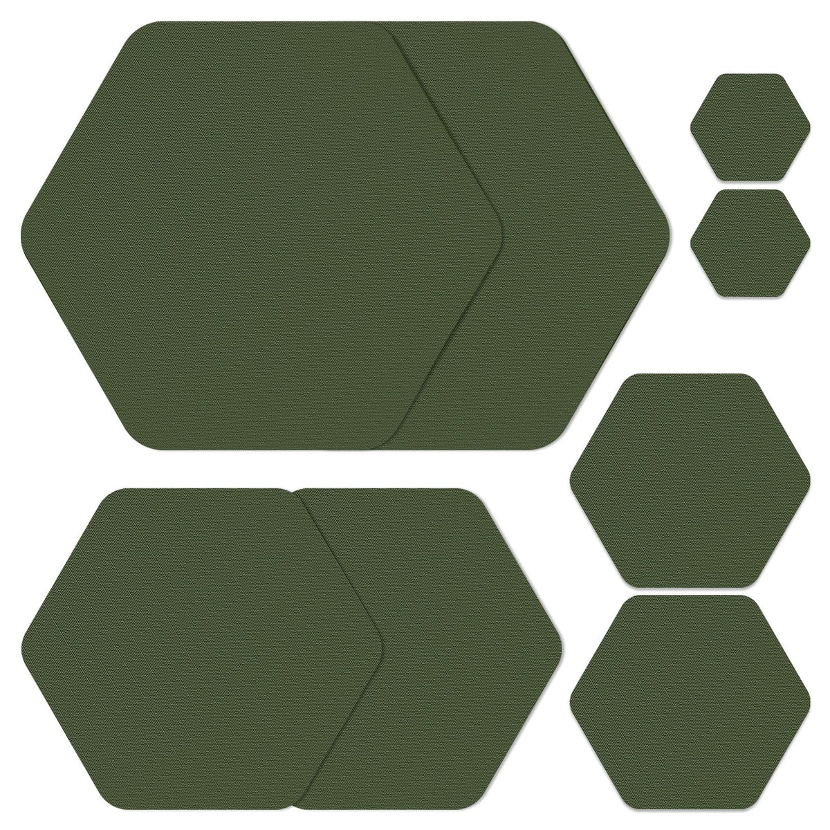 8PCS Down Jacket Repair Patch, Self Adhesive Nylon Fabric Repair Patch Tape for Down Jackets, Coats, Tents Clothing Repair Tape - Army Green