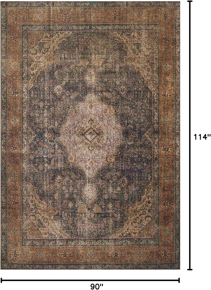 Loloi Loren Collection LQ-02 Plum/Multi 7'-6" x 9'-6" Area Rug