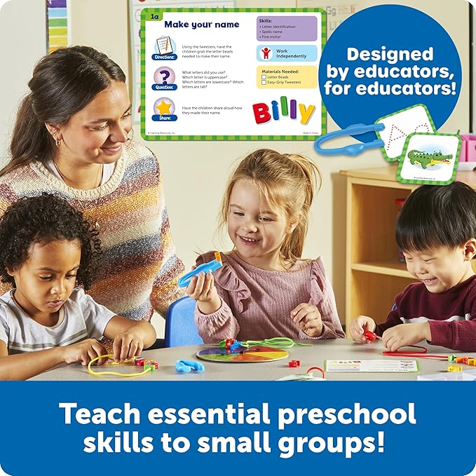 Learning Resources Skill Builders Preschool Small Group Kit, Alphabet Learning Toys, Letter and Number Recognition for Preschoolers, Classroom Math Games, Classroom Must Haves, Homeschool Supplies