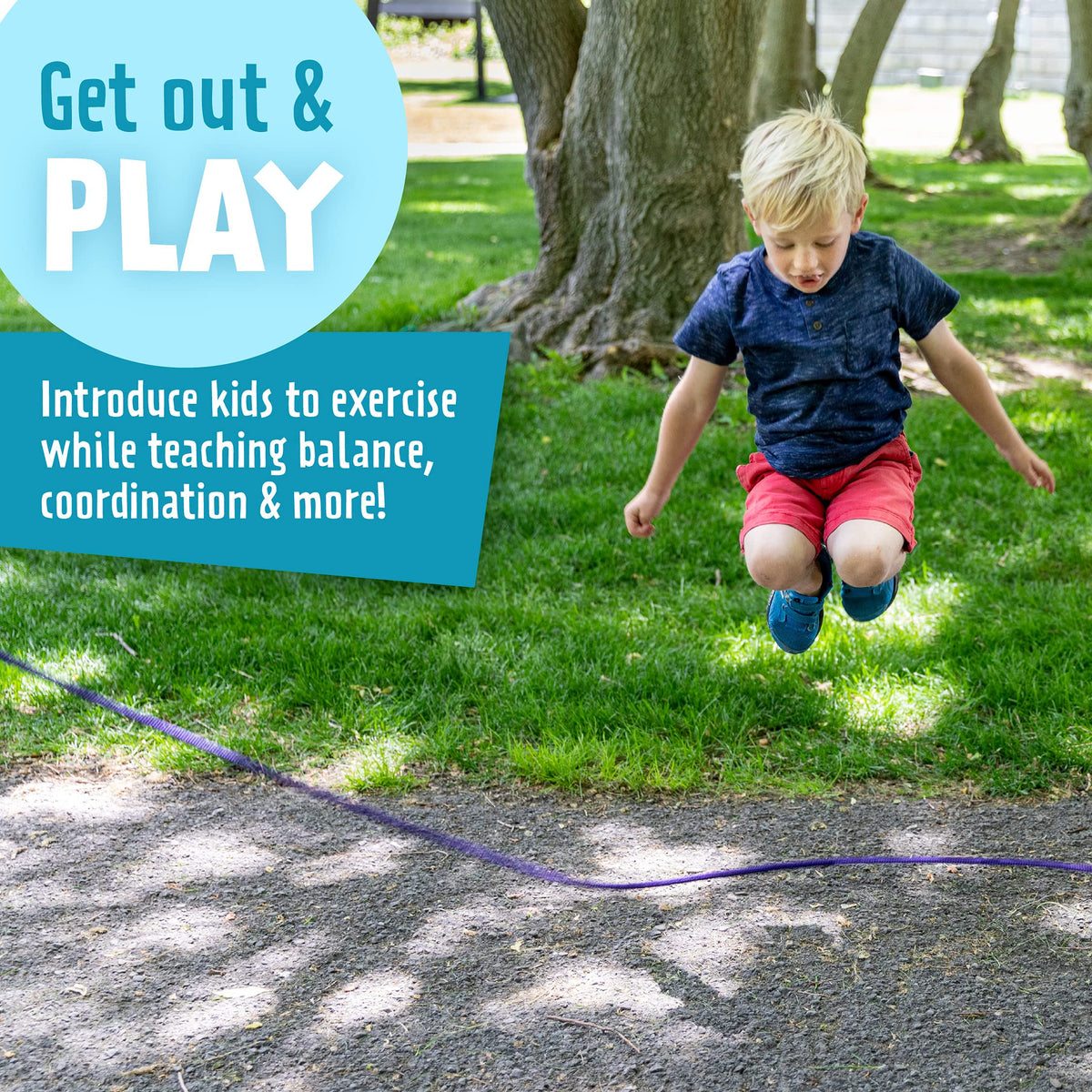 Just Jump It 16' Foot Single Jump Rope - Active Outdoor Youth Fitness - Double Dutch Length - Green Confetti