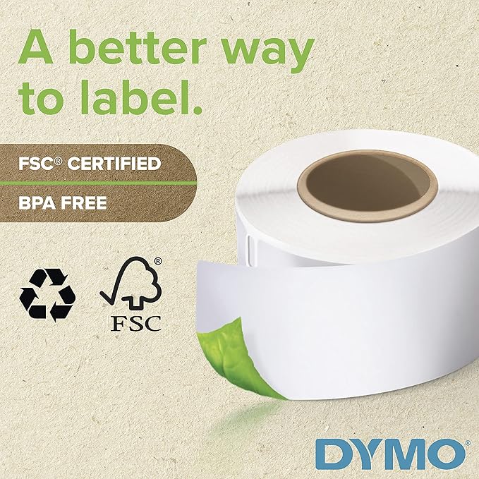 DYMO Authentic LW Multi-Purpose Labels DYMO Labels for LabelWriter Printers White 2" x 2-5/16" 1 Roll of 250