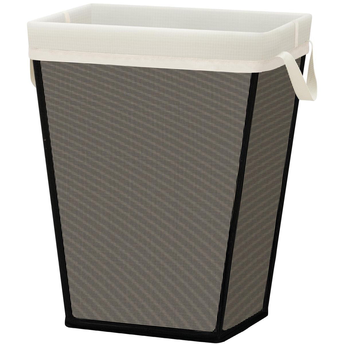 STO STO 75L Laundry Hamper, Space Saving Freestanding Clothes Basket with Iron Frame, Dirty Clothes Storage Bin with Removable Washable Liner for Bedroom, Bathroom, Dorm, Closet, Apartment, Beige