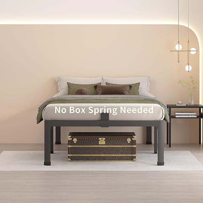 MAF 14 Inch Twin XL Metal Platform Bed Frames with Round Corner Legs, 3000 LBS Heavy Duty Steel Slats Support, Noise Free, No Box Spring Needed, Easy Assembly