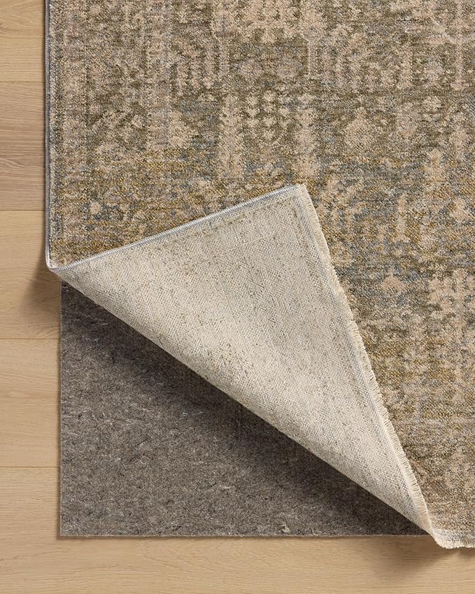 Loloi Magnolia Home by Joanna Gaines Junie Collection JUE-02 Moss/Natural 3'-11" x 5'-7", .38" Pile Height, Accent Rug
