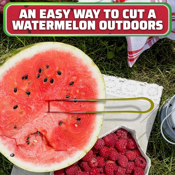 2-in-1 Watermelon Slicer Cutter Tool, Stainless Steel, Cubes & Slices