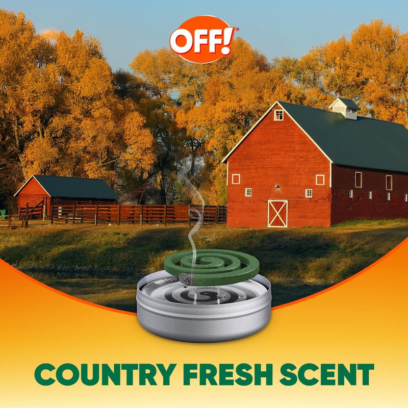 OFF! Backyard Outdoor Mosquito Repellent Coil Starter Pack, Perfect for Outdoor Patios, Country Fresh Scent, 3 Piece