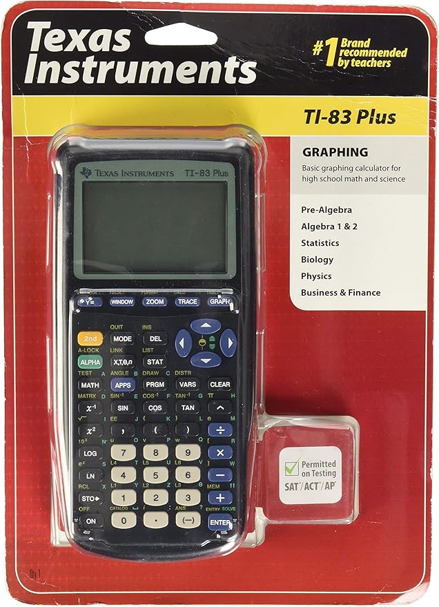 Texas Instruments TI-83 Plus Graphing Calculator (Renewed)