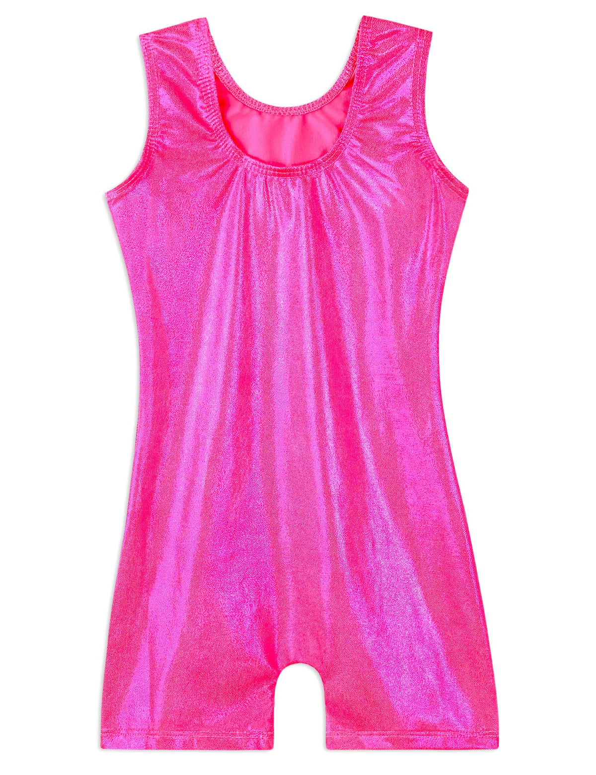 Domusgo Girls Gymnastics Leotard Size 5-6 Years Old Kids Dance Unitard Rose Workout Bodysuits Gym Shiny Tank Activewear