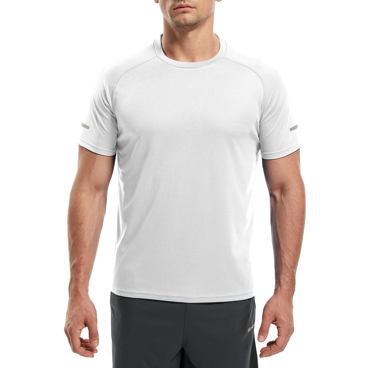 frueo Men’s 3 Pack Gym T-Shirt Workout Shirts,520,Black Gray White,L