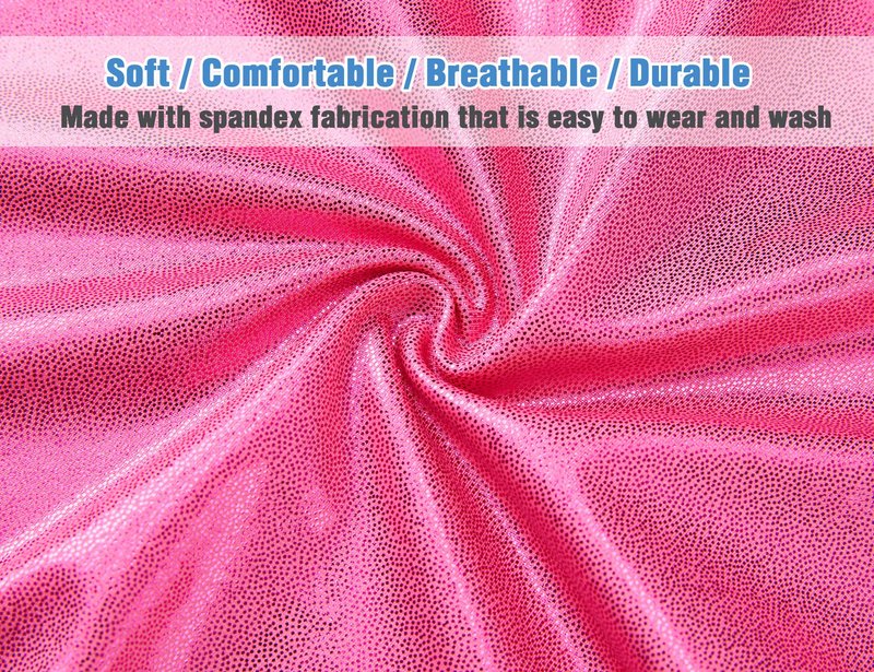 TENVDA Gymnastics Leotards for Girls Size 2t 3t Metallic Hotpink One Piece Tank Unitard