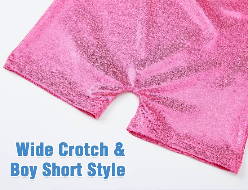 TENVDA Gymnastics Leotards for Girls Size 2t 3t Metallic Hotpink One Piece Tank Unitard