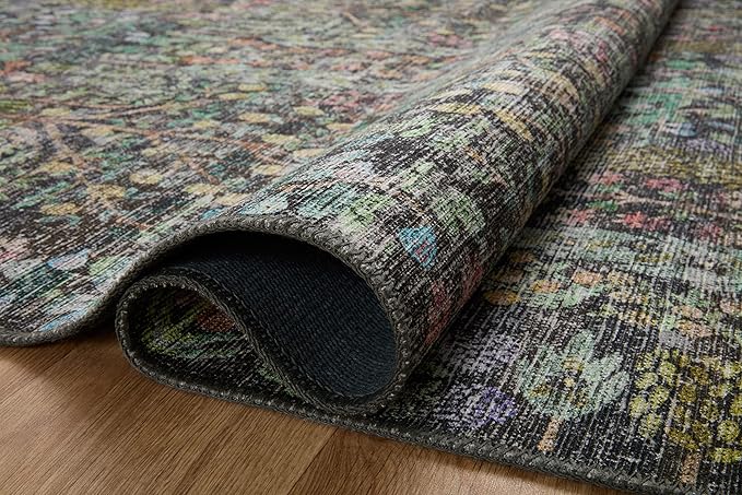 Loloi Rifle Paper Co. Maison Collection MAO-07 Charcoal 2'-6" x 7'-6", .19" Pile Height, Runner Rug