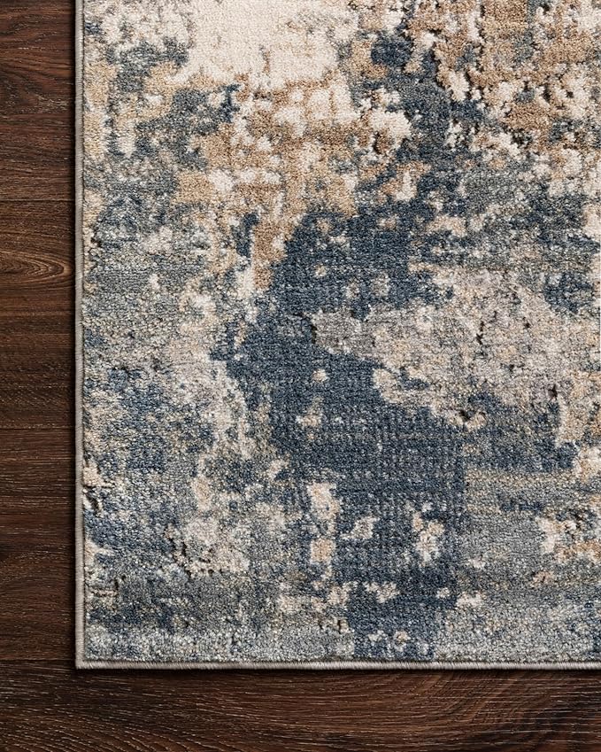 Loloi Teagan Collection TEA-06 Sand/Mist 2'-8" x 10'-6" Runner Rug, Large, Soft Neutral Rug, High-Traffic for Living Room, Bedroom, Home Office, Dining Area
