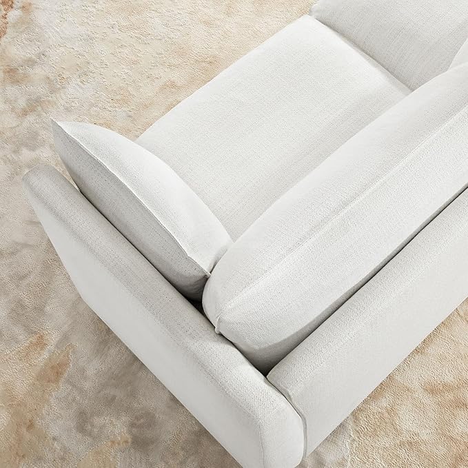 CHITA Luxury Oversized Loveseat Sectional Sofa Couch, Premium Down Filled Modular Sectional Sofa, FSC Certified, 80‘’ Width, 2 Seat Cloud Couch for Living Room, Cream