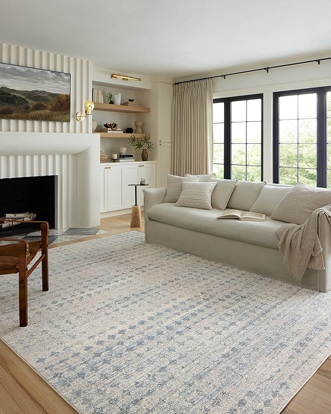 Loloi Kamala Collection KAM-04 Sky/Dove 9'-2" x 13' Area Rug