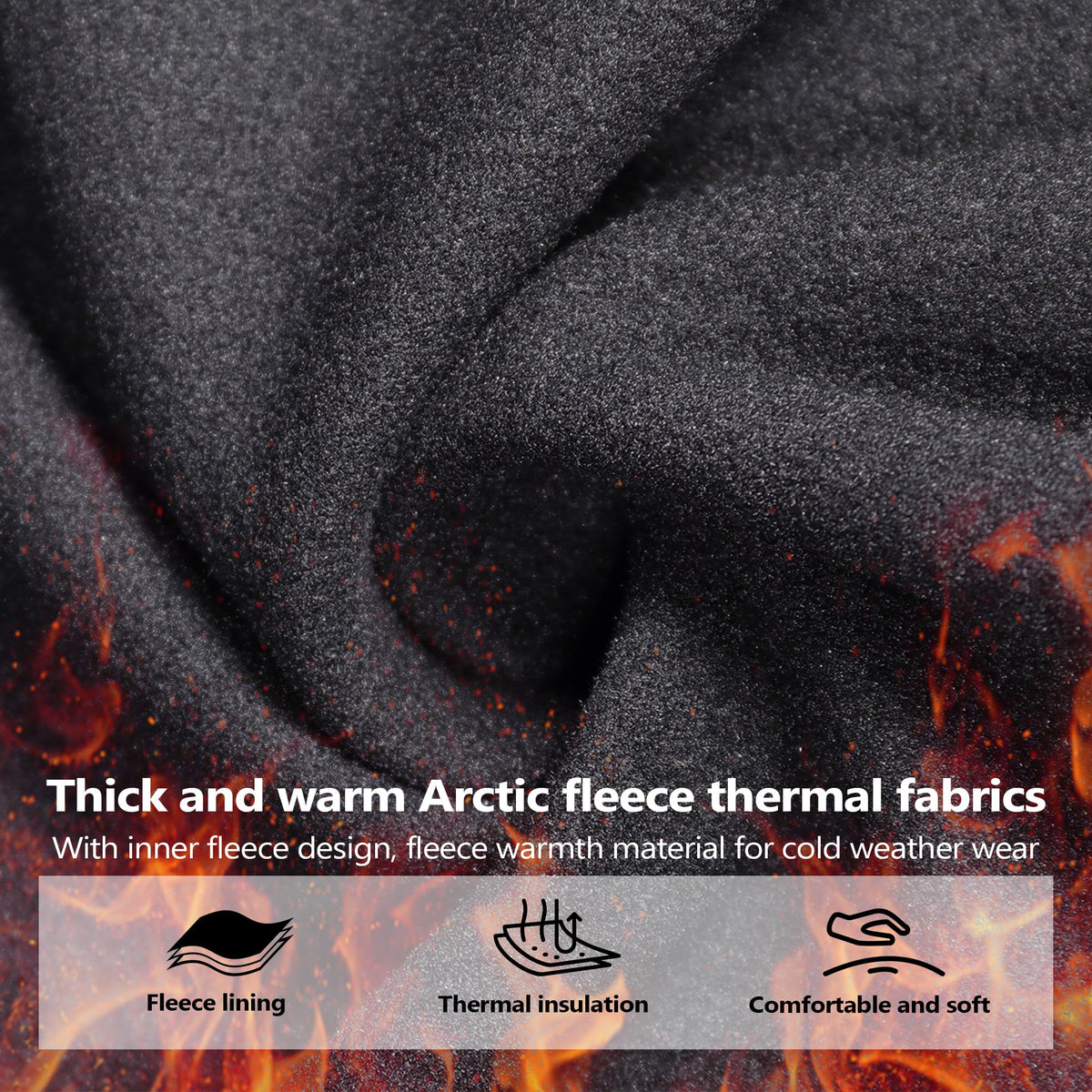 Ski Mask for Men Women Fleece Thermal Cold Weather Balaclava Soft with Drawstring Outdoor Sports Working Winter Face Masks Black