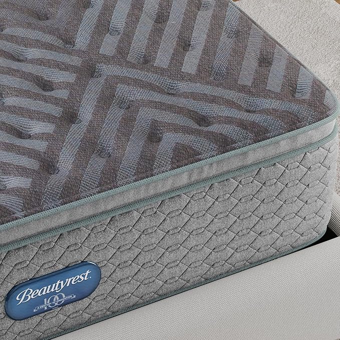 Beautyrest Days End Plush Pillow Top 14.75" Mattress - Twin - Cooling Tech, Supportive Durable Pocketed Coils, Pressure Relief, Motion Separation; 100 Night Sleep Trial and 10 Year Warranty