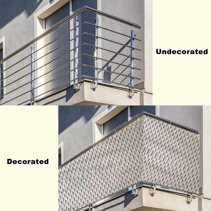 Privacy Screen 3.6' x 19.7' Durable and UV Resistant Privacy Screen