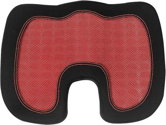 FH Group Universal Fit Memory Foam Seat Cushion for Anywhere - Tailbone Cushion - Coccyx Cushion for Car, Work, and Home Red